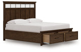 Taffenbrook Medium Brown California King Panel Storage Bed (Online Special Price) - Ornate Home