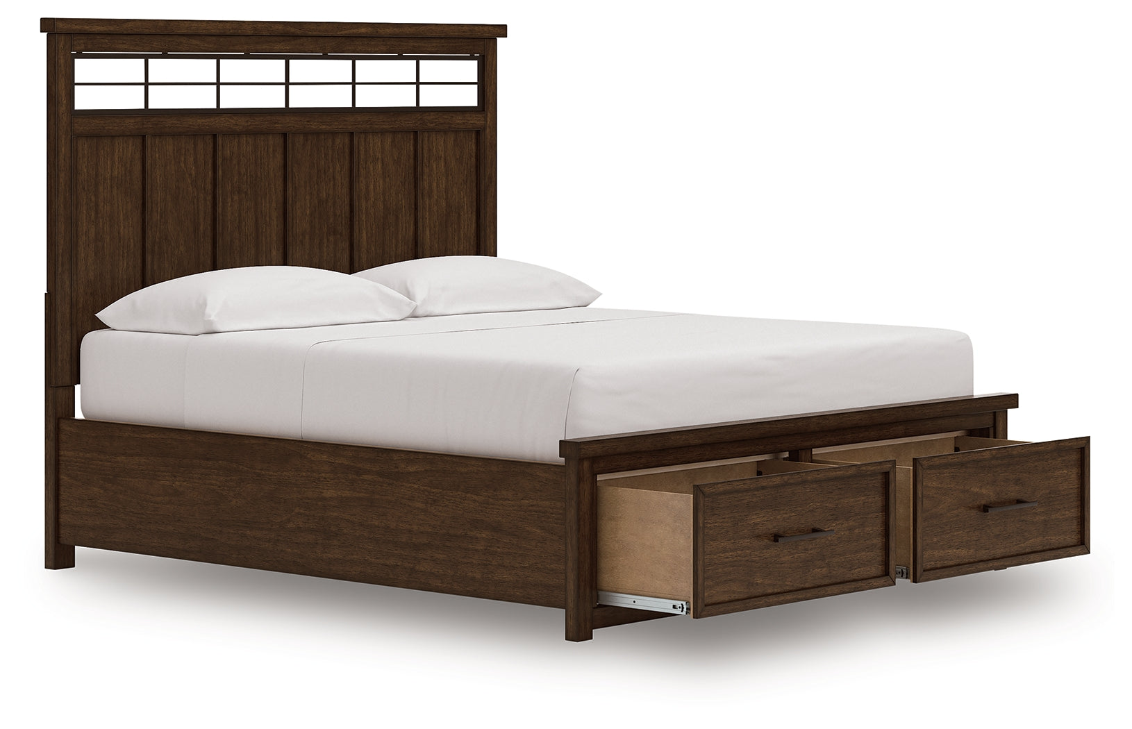 Taffenbrook Medium Brown California King Panel Storage Bed (Online Special Price) - Ornate Home