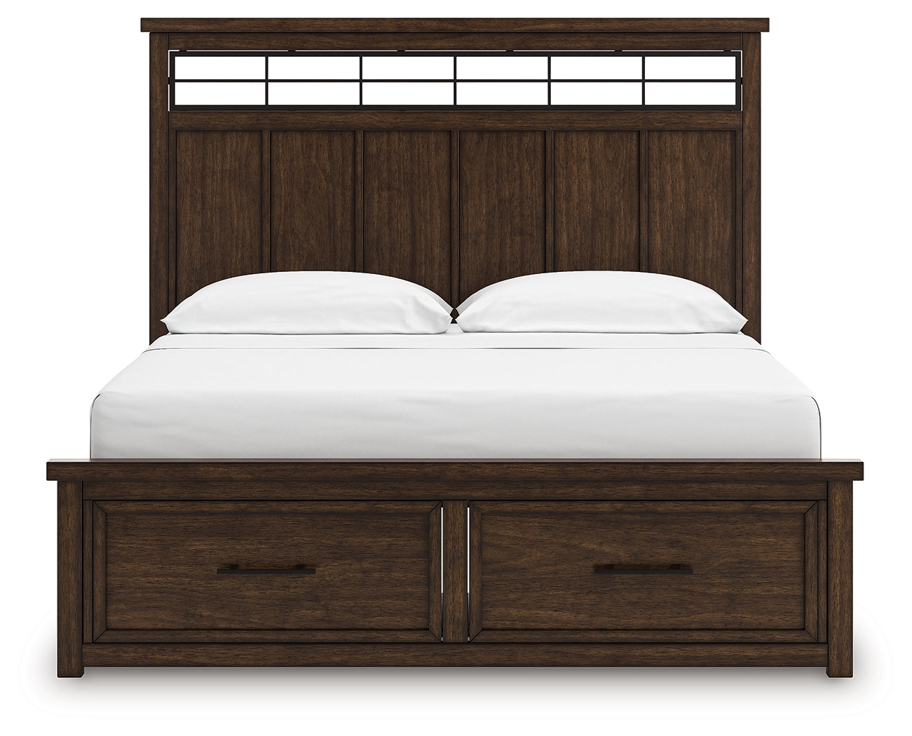 Taffenbrook Medium Brown California King Panel Storage Bed (Online Special Price) - Ornate Home