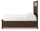 Taffenbrook Medium Brown California King Panel Storage Bed (Online Special Price) - Ornate Home
