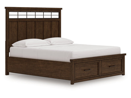 Taffenbrook Medium Brown California King Panel Storage Bed - Ornate Home