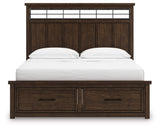 Taffenbrook Medium Brown California King Panel Storage Bed - Ornate Home