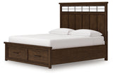 Taffenbrook Medium Brown California King Panel Storage Bed - Ornate Home