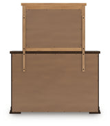 Taffenbrook Medium Brown Queen Panel Storage Bed, Dresser and Mirror (Online Special Price) - Ornate Home