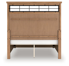 Taffenbrook Medium Brown Queen Panel Storage Bed, Dresser and Mirror - Ornate Home
