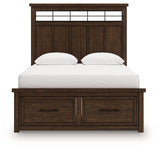Taffenbrook Medium Brown Queen Panel Storage Bed (Online Special Price) - Ornate Home