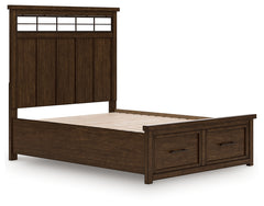 Taffenbrook Medium Brown Queen Panel Storage Bed - Ornate Home