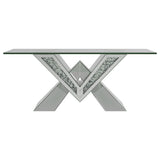 Taffeta Silver 2-piece Mirrored Coffee and End Table Set - Ornate Home