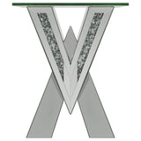 Taffeta Silver 2-piece Mirrored Coffee and End Table Set - Ornate Home