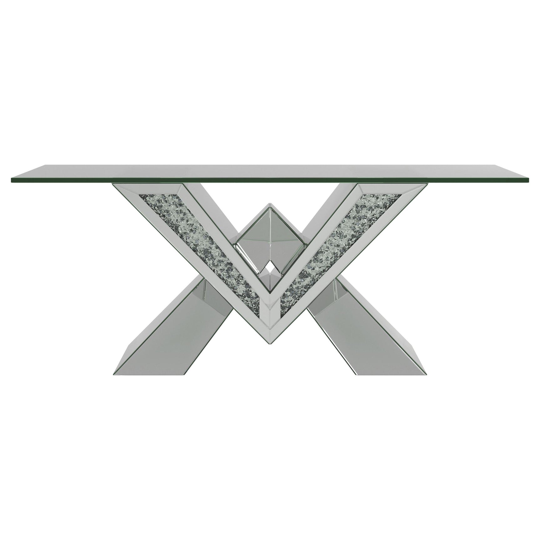 Taffeta Silver 3-piece Mirrored Coffee and End Table Set - Ornate Home