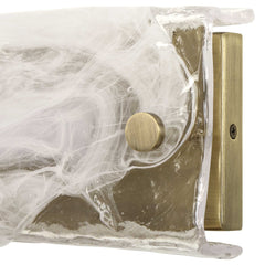 Taffy Brass/White 1 Light LED Swirl Glass Sconce - Ornate Home
