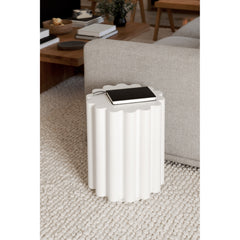 Taffy White Accent Table - Ornate Home