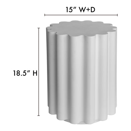 Taffy White Accent Table - Ornate Home