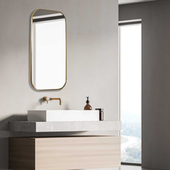 Taft Plated Brass Mirror - Ornate Home
