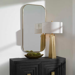 Taft Plated Brass Mirror - Ornate Home