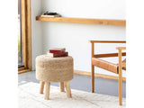 Tagaytay Natural Wood Stool Ottoman - Ornate Home