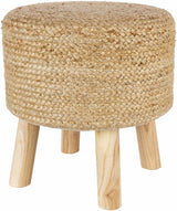 Tagaytay Natural Wood Stool Ottoman - Ornate Home