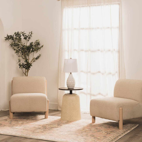 Taguig White Ceramic Table Lamp - Ornate Home