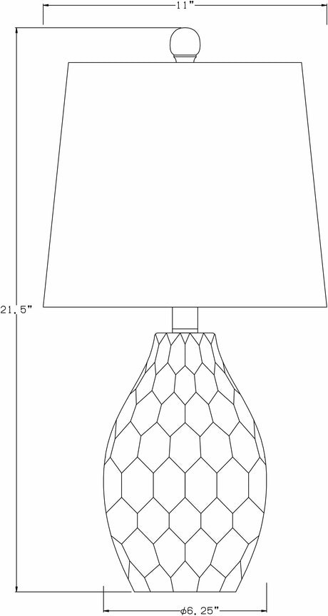 Taguig White Ceramic Table Lamp - Ornate Home