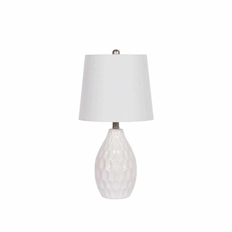 Taguig White Ceramic Table Lamp - Ornate Home