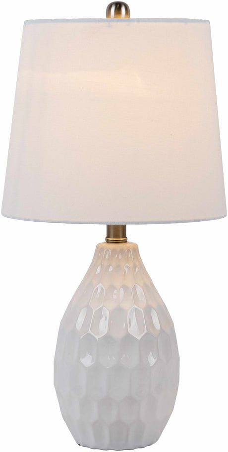 Taguig White Ceramic Table Lamp - Ornate Home