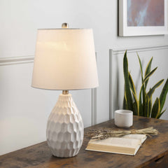 Taguig White Ceramic Table Lamp - Ornate Home