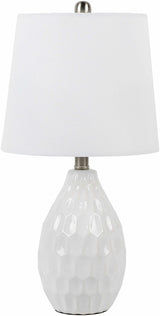 Taguig White Ceramic Table Lamp - Ornate Home