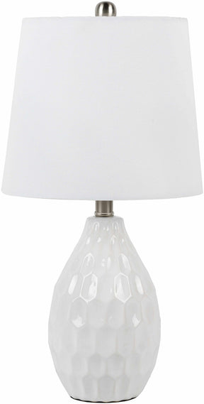 Taguig White Ceramic Table Lamp - Ornate Home