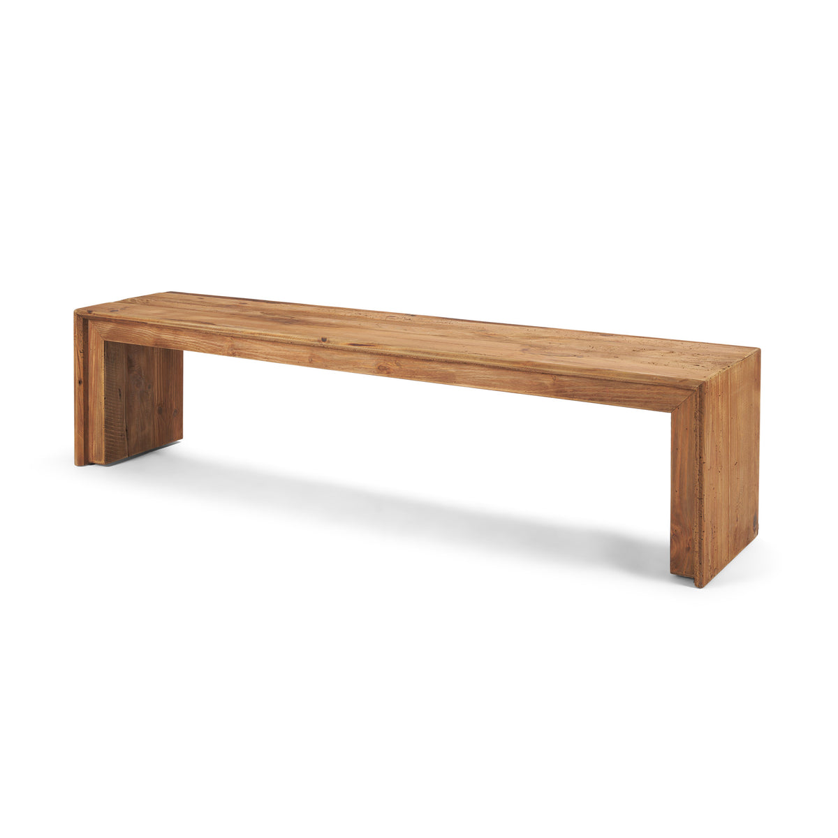 Tahira Brown Rectangular Recycled Wooden Bench - Ornate Home