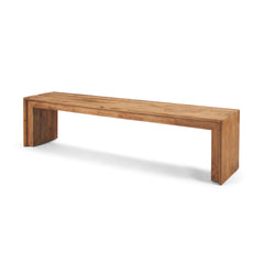 Tahira Brown Rectangular Recycled Wooden Bench