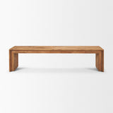 Tahira Brown Rectangular Recycled Wooden Bench - Ornate Home