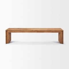 Tahira Brown Rectangular Recycled Wooden Bench