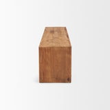 Tahira Brown Rectangular Recycled Wooden Bench - Ornate Home