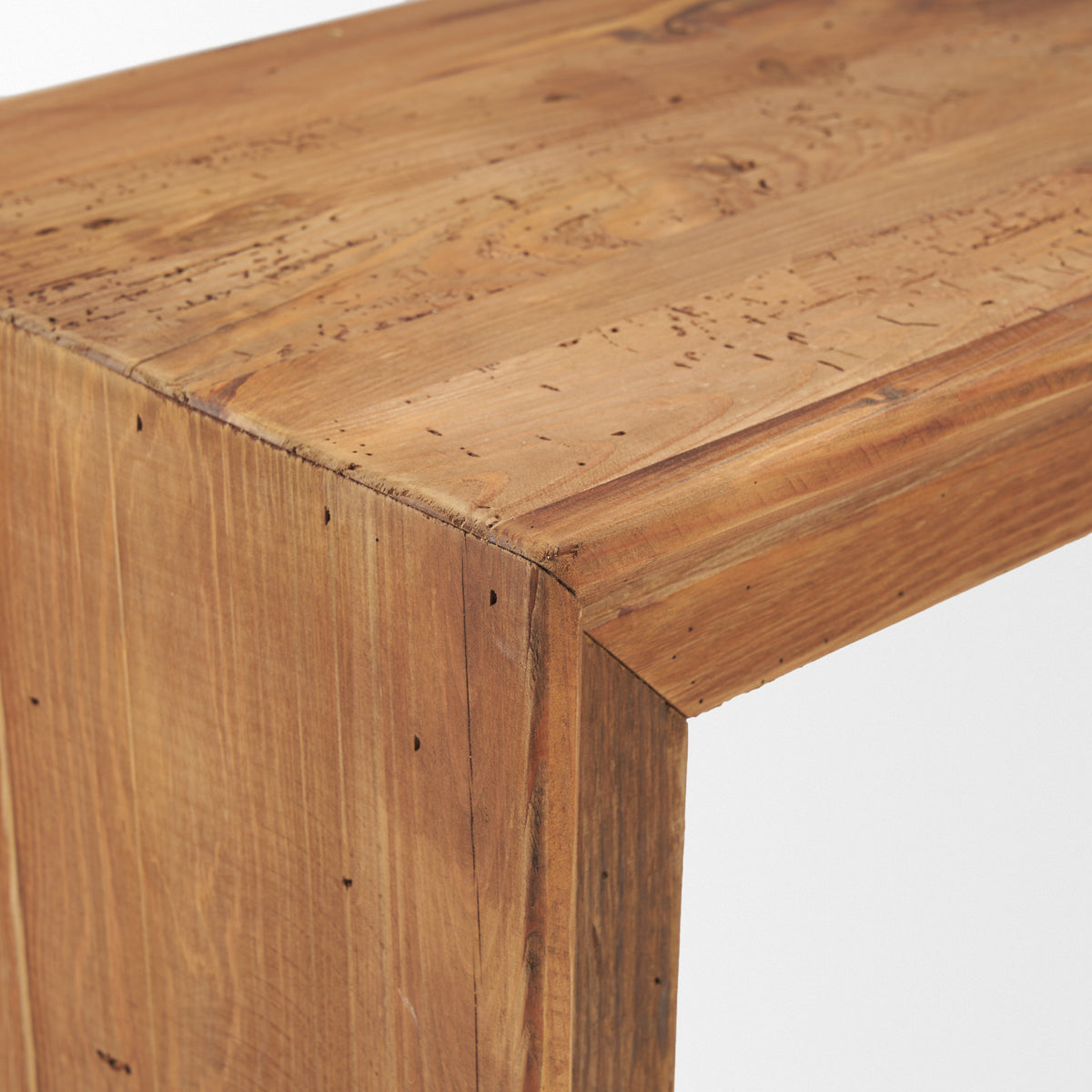 Tahira Brown Rectangular Recycled Wooden Bench - Ornate Home