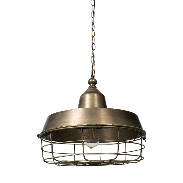 Tahla Gold Metal Cage Pendant Light - Ornate Home