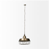 Tahla Gold Metal Cage Pendant Light - Ornate Home
