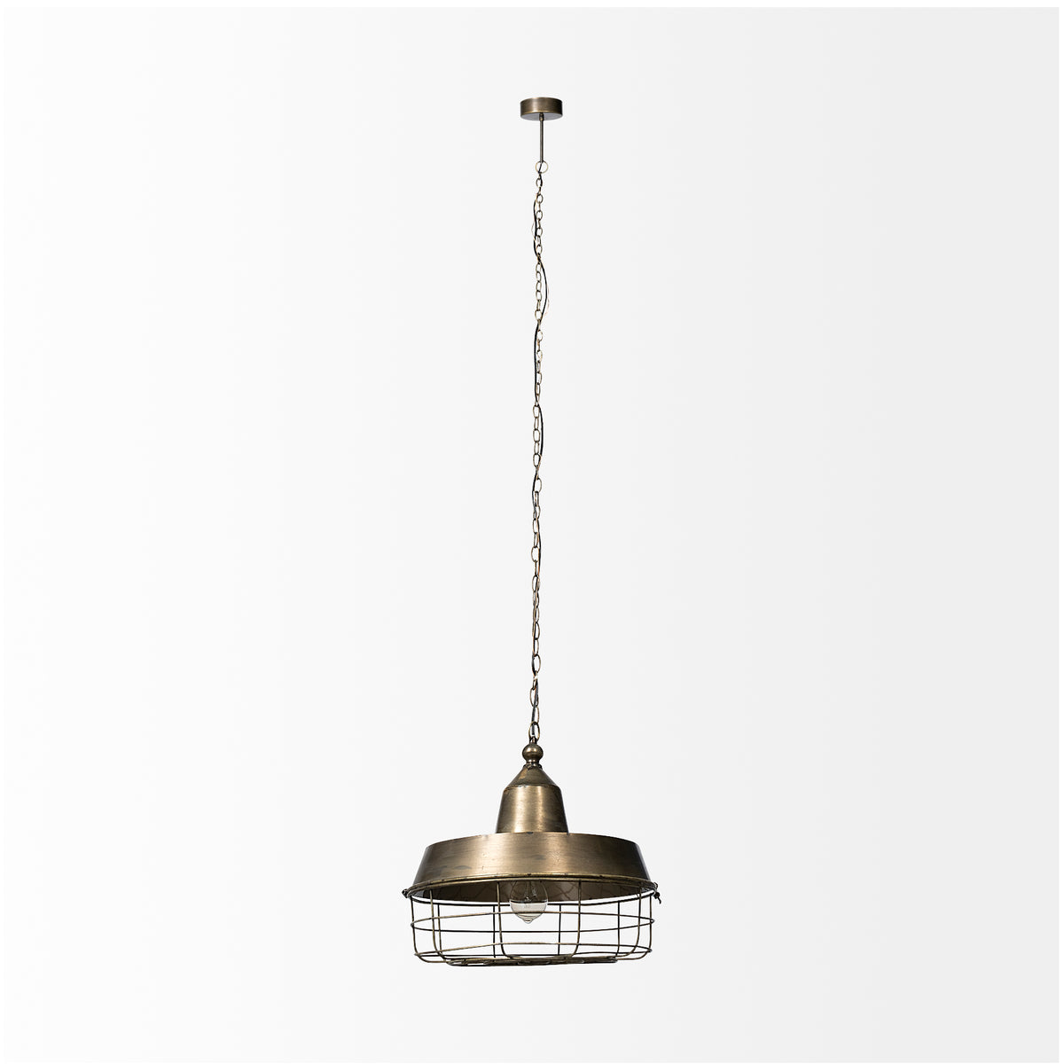 Tahla Gold Metal Cage Pendant Light - Ornate Home