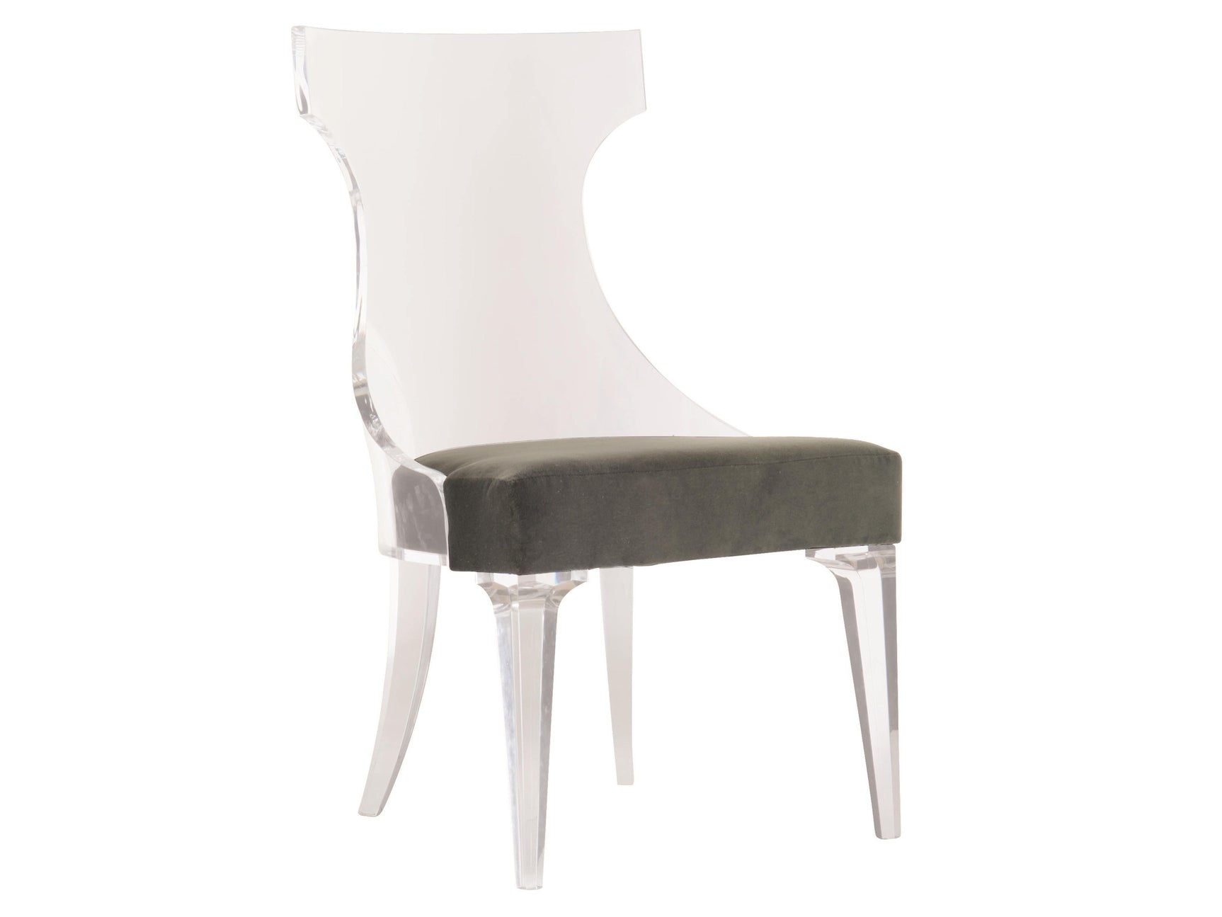 Tahlia Clear/Grey Fabric Side Chair - Ornate Home