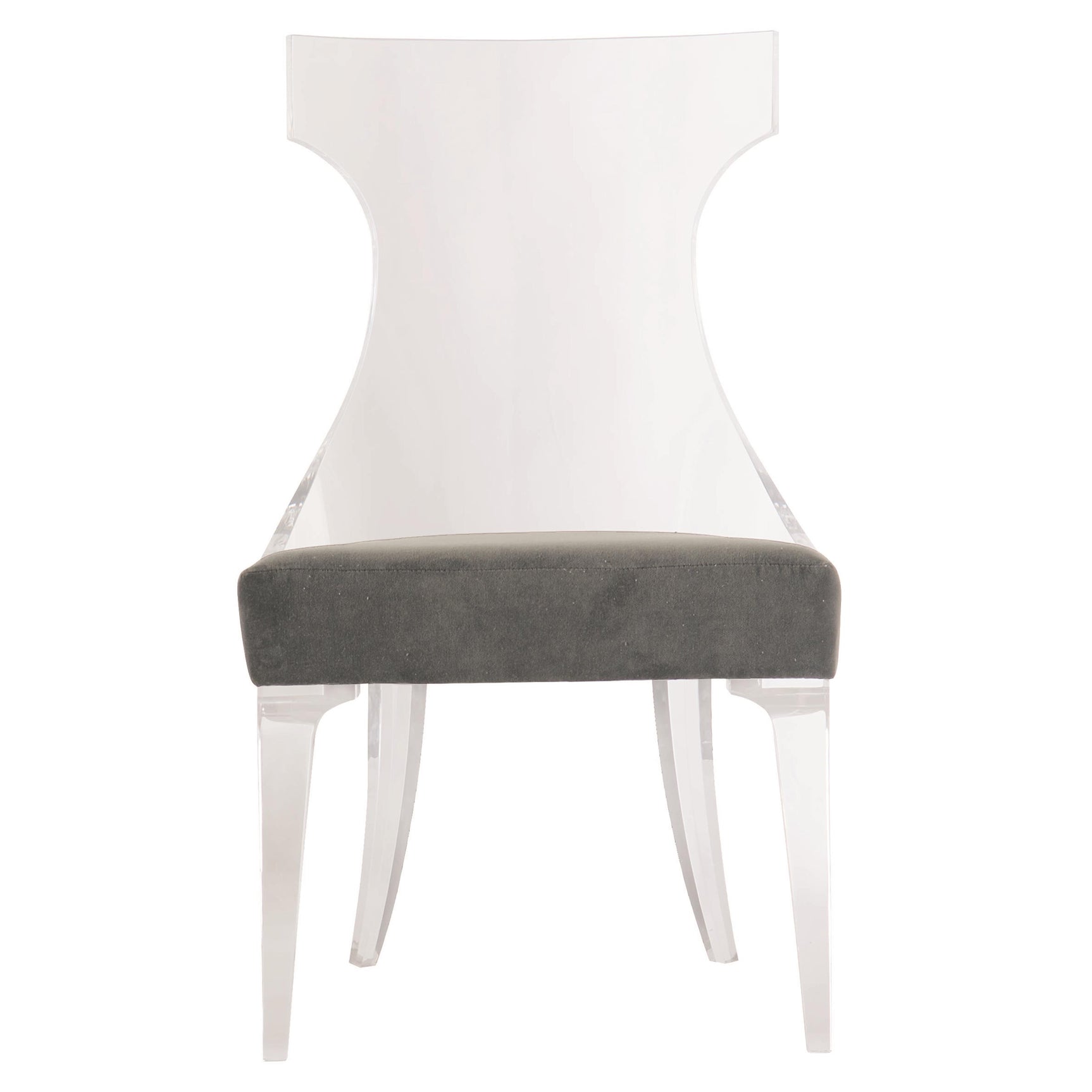 Tahlia Clear/Grey Fabric Side Chair - Ornate Home