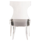 Tahlia Clear/Grey Fabric Side Chair - Ornate Home
