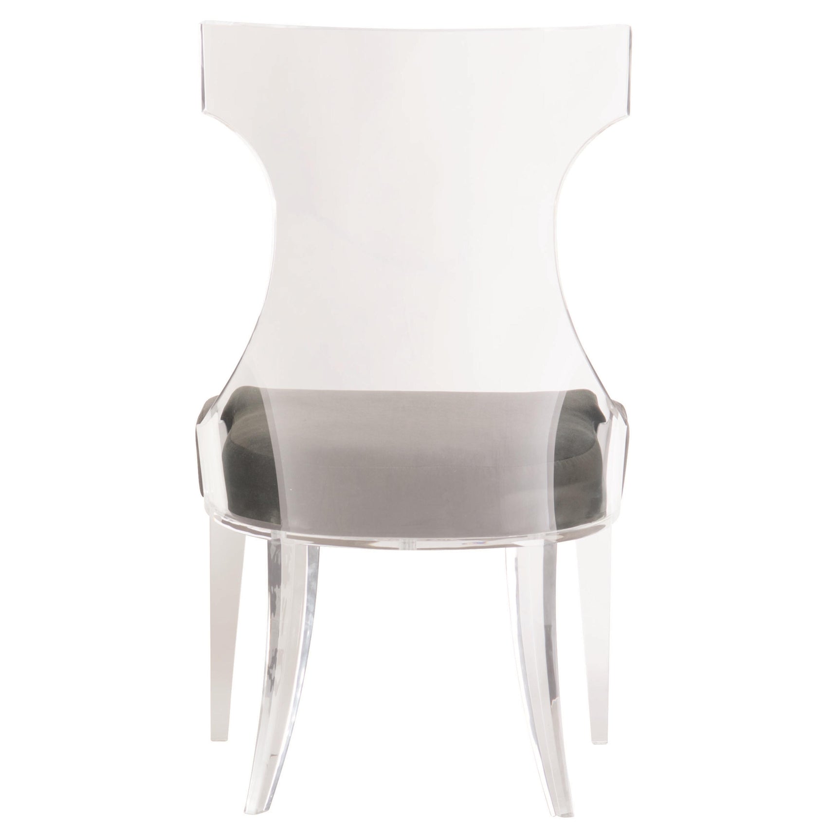Tahlia Clear/Grey Fabric Side Chair - Ornate Home
