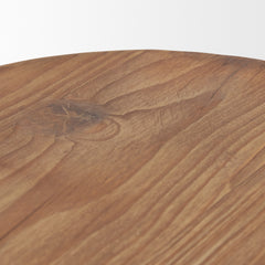 Tahlia Natural Brown Round Wood with Angled Legs Stool - Ornate Home
