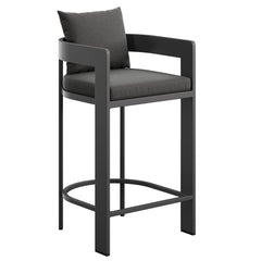 Tahoe Charcoal Outdoor Patio Aluminum Bar Chair - Ornate Home