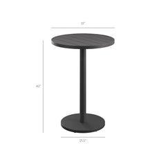 Tahoe Gray 3-Piece Outdoor Patio Aluminum Bar Set - Ornate Home