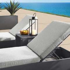 Tahoe Gray 3-Piece Outdoor Patio Powder-Coated Aluminum Chaise Lounge Set - Ornate Home