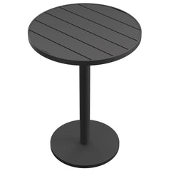 Tahoe Gray 31 Inch Round Outdoor Patio Aluminum Bar Table - Ornate Home