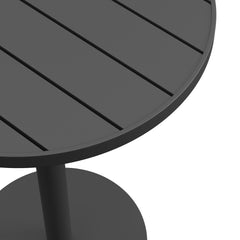 Tahoe Gray 31 Inch Round Outdoor Patio Aluminum Bar Table - Ornate Home