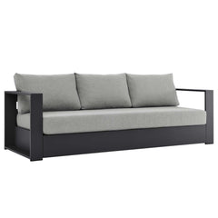 Tahoe Gray 4-Piece Outdoor Patio Powder-Coated Aluminum Set - Ornate Home