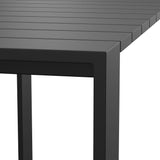 Tahoe Gray 59 Inch Rectangle Outdoor Patio Aluminum Bar Table - Ornate Home