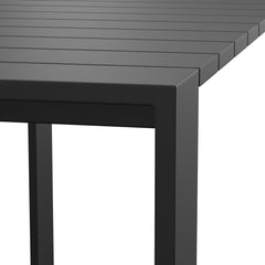 Tahoe Gray 59 Inch Rectangle Outdoor Patio Aluminum Bar Table - Ornate Home